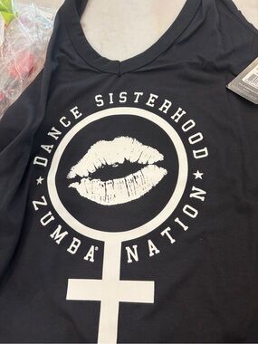 Zumba Dance Sisterhood Nation Lips Tank Top - SIZE XXL - black color only -